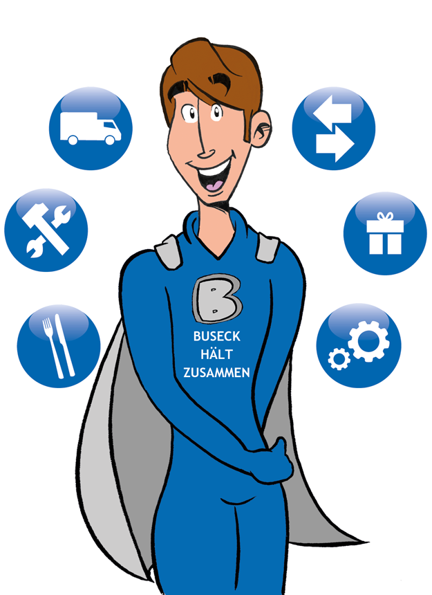 Bild von ein Superheld mit das B Buchstabe aus Buseck